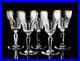 Val St Lambert Water Wine Goblet Glasses Set of 5 Elegant Vintage Crystal Signed