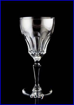 Val St Lambert Water Wine Goblet Glasses Set of 5 Elegant Vintage Crystal Signed