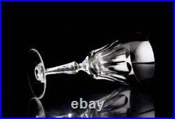 Val St Lambert Water Wine Goblet Glasses Set of 5 Elegant Vintage Crystal Signed
