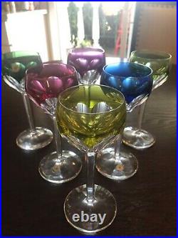 Val st lambert wine glasses Set Of 6 Circa 1950s