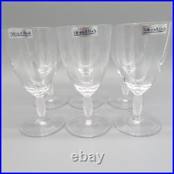 Villeroy & Boch Francesca Set of 6 crystal water goblet wine Glasses