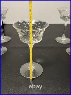 Vintage 1940s Etched Fern Leaf Pattern Wine Glass Champagne Coupe Set Of 13 Vintage 1940s Etched Fern Leaf Pattern Wine Glass Champagne Coupe Set Of 13