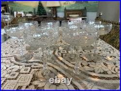 Vintage 1950 Rock Sharpe Villars Tall Cocktail Coupes Wine Glasses SET OF 10, 6