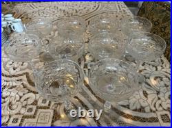 Vintage 1950 Rock Sharpe Villars Tall Cocktail Coupes Wine Glasses SET OF 10, 6