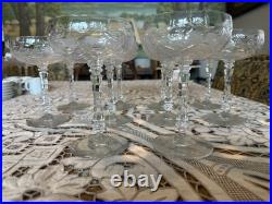 Vintage 1950 Rock Sharpe Villars Tall Cocktail Coupes Wine Glasses SET OF 10, 6