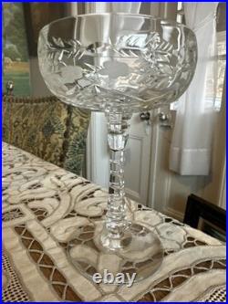 Vintage 1950 Rock Sharpe Villars Tall Cocktail Coupes Wine Glasses SET OF 10, 6