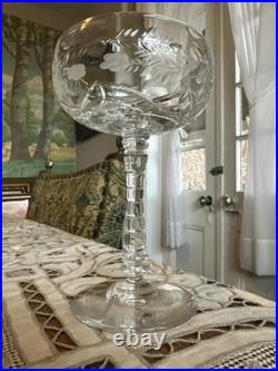 Vintage 1950 Rock Sharpe Villars Tall Cocktail Coupes Wine Glasses SET OF 10, 6