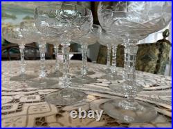 Vintage 1950 Rock Sharpe Villars Tall Cocktail Coupes Wine Glasses SET OF 10, 6