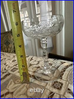 Vintage 1950 Rock Sharpe Villars Tall Cocktail Coupes Wine Glasses SET OF 10, 6