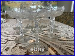 Vintage 1950 Rock Sharpe Villars Tall Cocktail Coupes Wine Glasses SET OF 10, 6