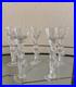 Vintage 1960s frosted glass french ball crystal bacchus cordial glass set of 5