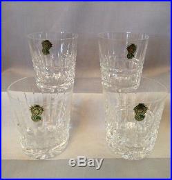 Vintage 1968 WATERFORD Crystal Glenmore Cut OLD FASHIONED Rock Glasses Set of 4