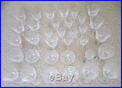 Vintage 1980s Set of 35 Stuart Crystal England glasses Aragon pattern