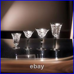 Vintage 28pc Etched Mikado Glassware Set Morgantown, Champagne, Martini Vintage 28pc Etched Mikado Glassware Set Morgantown, Champagne, Martini