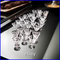 Vintage 28pc Etched Mikado Glassware Set Morgantown, Champagne, Martini Vintage 28pc Etched Mikado Glassware Set Morgantown, Champagne, Martini