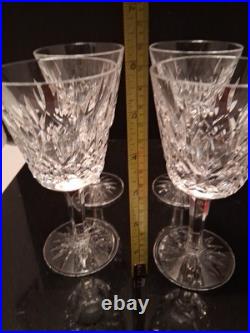 Vintage 4- WATERFORD Crystal LISMORE Claret Wine Glasses. Beautiful Vintage 4- WATERFORD Crystal LISMORE Claret Wine Glasses. Beautiful