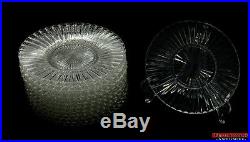 Vintage 53 Piece Heisey Ridgeleigh Clear Crystal Pressed Glass China Set