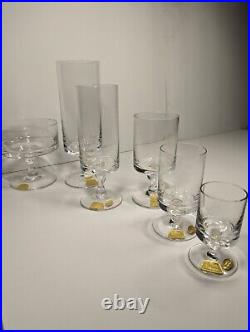 Vintage 60's Imported Rosenthal Hand Cut Lead Crystal Glassware Collection Rare
