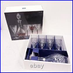 Vintage 9 pc Royal Limited 24% Full Crystal Wine Set Cordial Set New Decanter