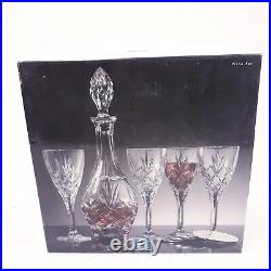 Vintage 9 pc Royal Limited 24% Full Crystal Wine Set Cordial Set New Decanter