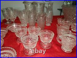 Vintage Anchor Hocking Wexford Crystal Pattern Glassware