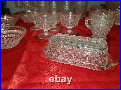 Vintage Anchor Hocking Wexford Crystal Pattern Glassware