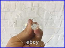 Vintage Antique Set of 14 Crystal Wine Glasses / Goblets with Floral Decoration