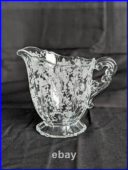 Vintage Cambridge Rose Point Crystal Glassware & Serving Set of 35 Pieces