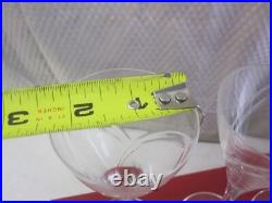 Vintage Cartier Crystal Set Of 4 Sherry Wine Cordial Stemware with Origin Case