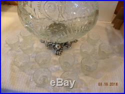 Vintage Colony Crystal Punch bowl Set