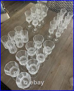 Vintage Cristal d'Arques Longchamp Crystal Glassware Set 32-Piece Local Pickup