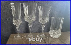 Vintage Cristal d'Arques Longchamp Crystal Glassware Set 32-Piece Local Pickup