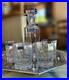Vintage Cristal de Sevres French Crystal Rohan Decanter and 4 DOFs Set