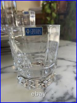 Vintage Cristal de Sevres French Crystal Rohan Decanter and 4 DOFs Set Vintage Cristal de Sevres French Crystal Rohan Decanter and 4 DOFs Set