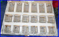 Vintage Cristalrov Crystal Bar Whiskey Glass Drinking Set 18 Total Glasses Rocks Vintage Cristalrov Crystal Bar Whiskey Glass Drinking Set 18 Total Glasses Rocks