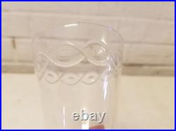 Vintage Crystal Glass Set of 12 Clear Decorative Footed Tumblers