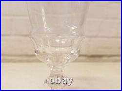 Vintage Crystal Glass Set of 12 Clear Decorative Footed Tumblers