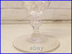 Vintage Crystal Glass Set of 12 Clear Decorative Footed Tumblers