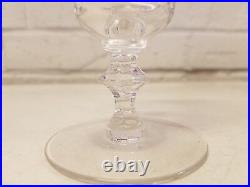 Vintage Crystal Glass Set of 12 Clear Decorative Footed Tumblers