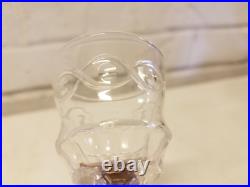 Vintage Crystal Glass Set of 6 Clear Decorative Sipping / Tasting Glasses