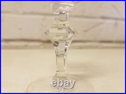 Vintage Crystal Glass Set of 6 Clear Decorative Sipping / Tasting Glasses