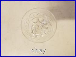 Vintage Crystal Glass Set of 6 Clear Decorative Sipping / Tasting Glasses