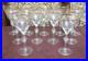Vintage Crystal Large Goblet Gold Etched & Banded Stemware Set of 11