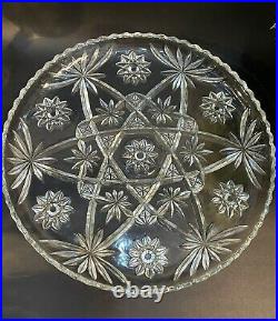 Vintage Crystal Pine Wheel Glassware Set
