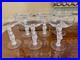 Vintage Crystal Set of 6 Bayel Bacchus Frosted Nude Champagne Coupes
