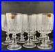Vintage Crystal Wine/water/cocktail Glass Set 11 Thumbprint Fan Pattern Stemware