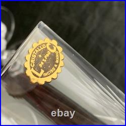 Vintage Crystal Wine/water/cocktail Glass Set 11 Thumbprint Fan Pattern Stemware