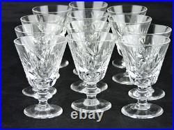 Vintage Cut Glass Or Crystal Wine/water Goblet Set 16 Criss Cross Fan Stemware