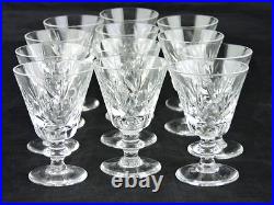 Vintage Cut Glass Or Crystal Wine/water Goblet Set 16 Criss Cross Fan Stemware