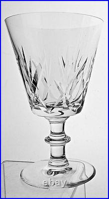 Vintage Cut Glass Or Crystal Wine/water Goblet Set 16 Criss Cross Fan Stemware